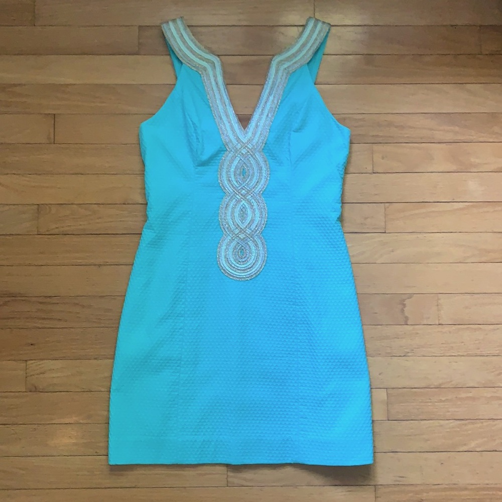 Serene Blue Lilly Pulitzer Valli Shift Mini Dress